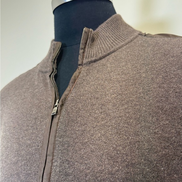 Cutter & Buck Brown Sleeveless 1/4 Zip Pullover Sweater Vest (3XT / 3X Tall) - Picture 1 of 11
